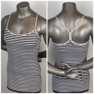 Lululemon | Black White Stripe Power Y Tank  4